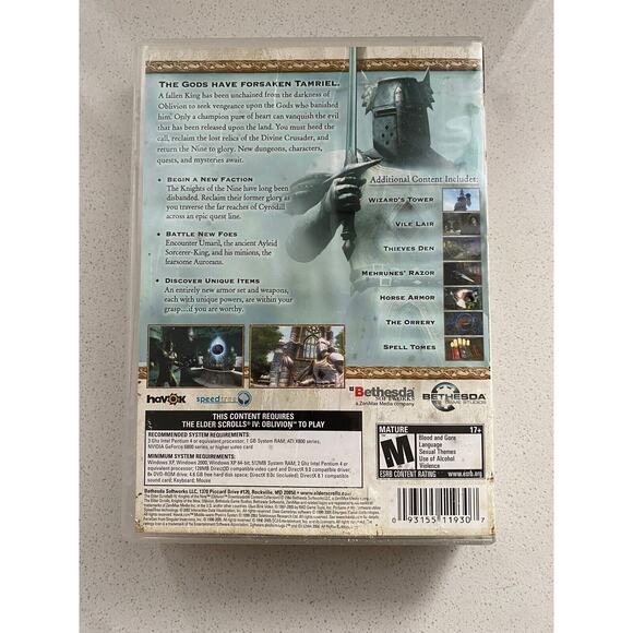 The Elder Scrolls IV - Knights of the Nine - PC / CD-ROM - Oblivion - With Map - Picture 2 of 3